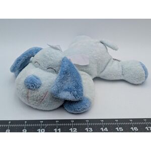 Tri Russ Blue Puppy Dog Plush Rattle 11 Inch Sleepy Stuffed Animal Toy